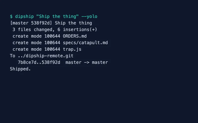 dipship in use