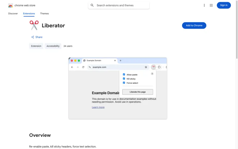 Liberator in use