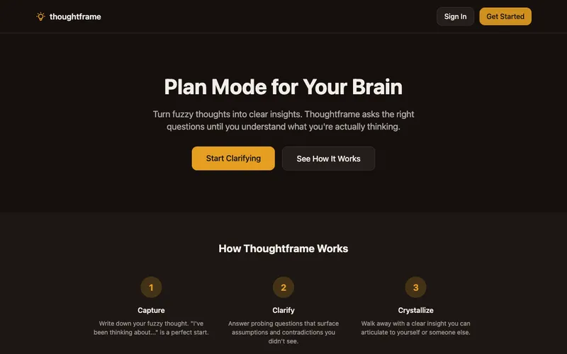 Thoughtframe AI thinking partner interface